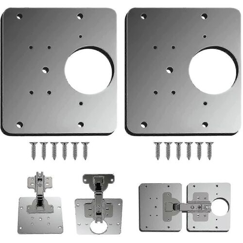 (meilleur) Plaque de réparation de charnière, supports de réparation de charnière d'armoire, kit de plaque de réparation de charnière de porte de placard de cuisine AAS