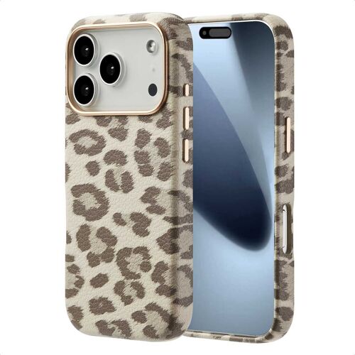 Selencia Coque Sabi imprimé panthère avec MagSafe iPhone 18 Pro / 17 Pro Soft Ivory