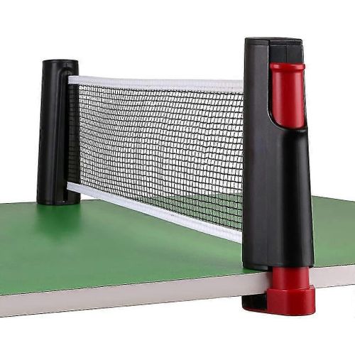 Filet De Tennis De Table Rétractable De Remplacement (Rouge), Filet Et Poteau De Ping-Pong Rouge, 1,77 M