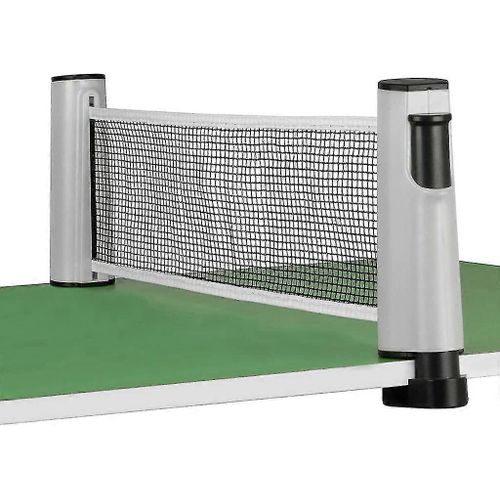 Filet De Tennis De Table Rétractable De Remplacement (Gris), Filet De Ping-Pong Et Poteau Rouge, 1,77 M