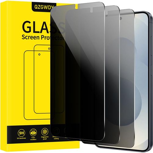 CAUC-Verre Trempé Anti-Espion pour Samsung Galaxy S25, Lot de 3 Film Protection Écran Vitre Protecteur Protege Sans Bulles, Dureté 9H, Facile à Installer