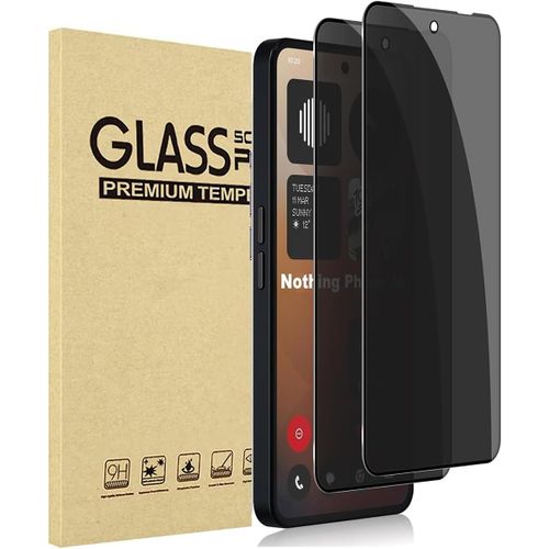 CAUC-Verre Trempé Anti-Espion pour Nothing Phone 3a/ 3a Pro, [2 pièces] Privacy Protection D'écran pour Phone 3a Pro Couverture Complète Film Protecteur Vitre Dureté 9H Privé Protecteur