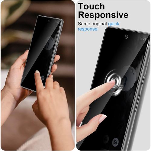 CAUC-2 Pièces Verre Trempé Anti-Espion pour Google Pixel 7 5G, Dureté 9H Couverture Complète Film Protection écran de Confidentialité, Anti-Trace, Anti-Spy Privacy Protecteur