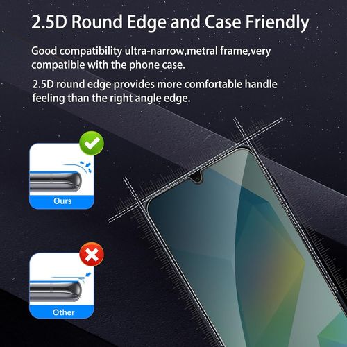 Trahoo-¿3 Pièces¿ Verre Trempé Protection Écran Anti-Espion Pour Samsung Galaxy A16,Film De Protection En Verre Trempé, Anti-Espion,Dureté 9h
