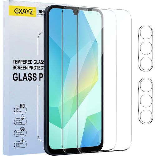 CAUC-[2+2 Pièces] Verre Trempé pour Samsung Galaxy A16, 9H Film en Protection Écran, Anti-Rayures, HD,vitre protection écran en ultra résistant anti choc