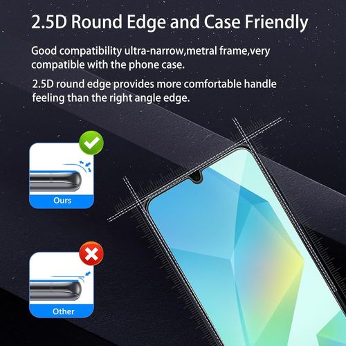 Trahoo-[3 Pièces] Verre Trempé Pour Samsung Galaxy A16, 9h Film En Protection Écran, Anti-Rayures, Hd,Vitre Protection Écran En Ultra Résistant Anti Choc