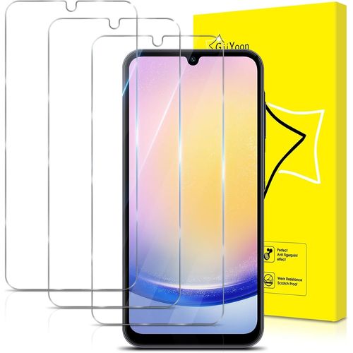 Lot De 3, Verre Trempé Pour Samsung Galaxy A25 5g/Samsung Galaxy A15/Samsung Galaxy A34 [Couverture Complète] [Vitre Protecteur 9h Dureté] [Sans Bulles] [Anti-Rayures] Film Protection Écran
