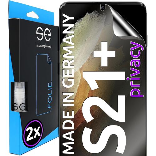 KAL-2X Se® Film De Protection 3D Privacy Pour Samsung Galaxy S21 Plus, Auto-Réparateur, Compatible Empreinte & Faceid, Installation Sans Bulles, Résistant Aux Chocs Et Rayures, Fabriqué En Allemagne