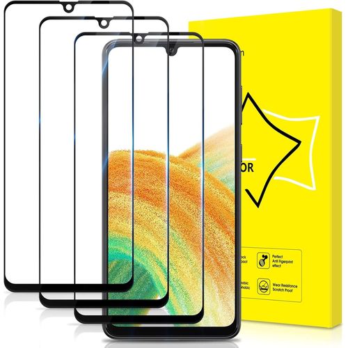 Lot De 3, Verre Trempé Pour Samsung Galaxy A50/A30/A20/A33 5g/M21s/A40s/A50s/M30s/M10s[Couverture Complète] [Vitre Protecteur 9h Dureté] [Sans Bulles] [Anti-Rayures] Film Protection Écran