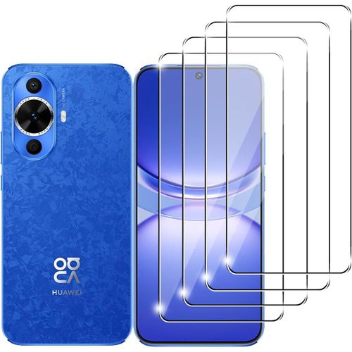 Eryi-4 Pièces Verre Trempé Pour Huawei Nova 12 Lite 4 Film Protection Écran, Dureté 9h, Hd Transparent Sans Bulles, Pour Huawei Nova 12 Lite 4