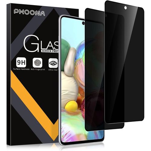 2 Pièces Anti-Espion Verre Trempé Pour Samsung Galaxy A71 4g, Privacy Protection D'écran Pour Samsung A71 4g, [Anti-Peeping] [Anti-Spy] [Dureté 9h] [Anti Rayures] Film Protection