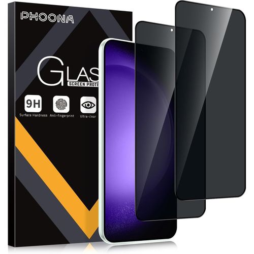 Kal-2 Pièces Anti-Espion Verre Trempé Pour Samsung Galaxy S23 Fe 5g, Privacy Protection D'écran Pour Samsung S23 Fe 5g, [Anti-Peeping] [Anti-Spy] [Dureté 9h] [Anti Rayures] Film Protection