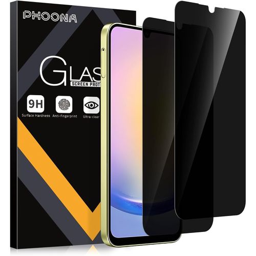 2 Pièces Anti-Espion Verre Trempé Pour Samsung Galaxy A25 5g /A24 4g, Privacy Protection D'écran Pour Samsung A25, Anti-Peeping, Anti-Spy, Dureté 9h, Anti Rayures Film Protection