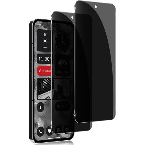 Sjzg-Pour Nothing Phone 2 Anti-Espion Verre Trempé 2 Pièces, 9h Dureté Privacy Verre Trempé Membrane Anti-Spy Protection D'écran Anti-Peeping Anti Rayures Film Protection