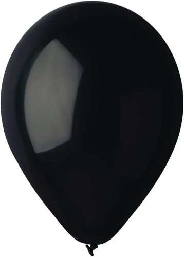 Pack 100 Balloons In Natural Latex Premium Quality G120 (Ø 33Cm / 13""), Black
