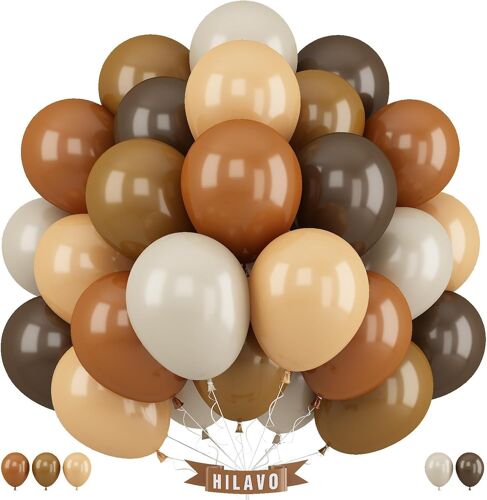 Khaki Cream Retro Balloons Set, Mixed Mocha, Cocoa And Coffee Tones Balloons Set, Neutral Bear, Engagement And Wedding Party Decorations Baby Shower Birthday Party Decorations