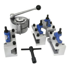 Jeu de 5 pcs tourelle porte-outils à changement rapide à 40 positions pour tour à métaux avec un diamètre de tournage de 200 à 400 mm - système Multif MW-Tech SWHE5
