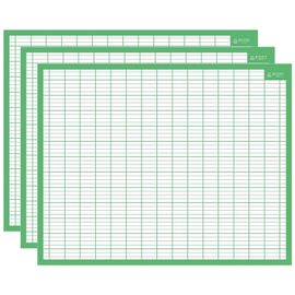 Bouchut Lot De 3 Ardoises Rigide Effaçable À Sec "Quadrillage Seyes Mini" 21 X 26,5 Cm