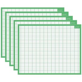 Bouchut Lot De 5 Ardoises Rigide Effaçable À Sec "Quadrillage Seyes Mini" 21 X 26,5 Cm