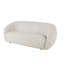 Canapé Arrondi 3 Places En Textile Tramé Greige