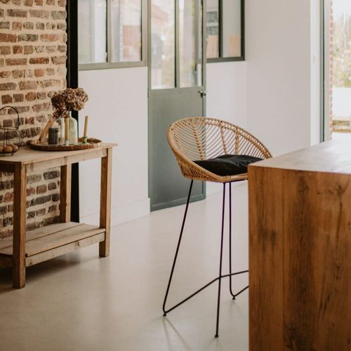 Tabouret De Bar En Rotin 76cm - Naturel