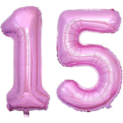 ERSHI-Ballon Chiffre Anniversaire 40 Pouces - Rose, 0-9, 10-90 - Décoration Birthday Party - Supporte l'Hélium[2335]