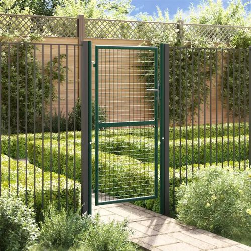 Prolenta Premium - Portail De Clôture Acier 100x175 Cm Vert