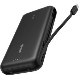 Gaming Batterie Externe 20000mah, 30w Avec Câble Usb-C Intégré (Recharge Rapide Usb-C Pd, Chargeur Portable Pour Nintendo Switch 2, Iphone 16, Ipad Pro, Galaxy S25, Etc., Noir)