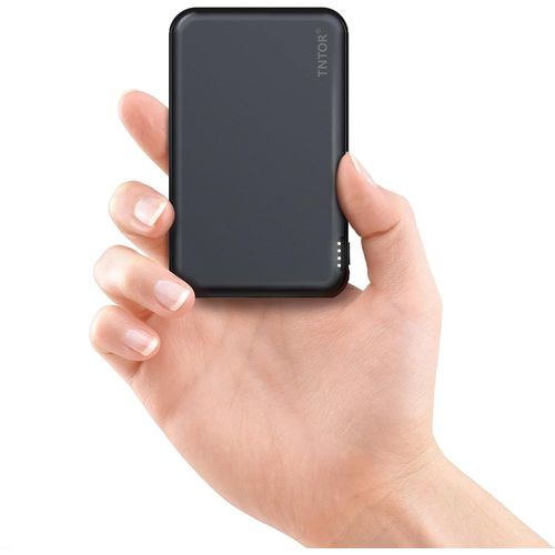 Hui-Power Bank 5000mah Mini Léger Batterie Portable Power Bank [ 3 Ports Usb-C,Micro Usb,Usb-A] Avec Cable Micro Usb,Petit Batterie De Secours Universel Pour Iphone/Android (Bleu Noir