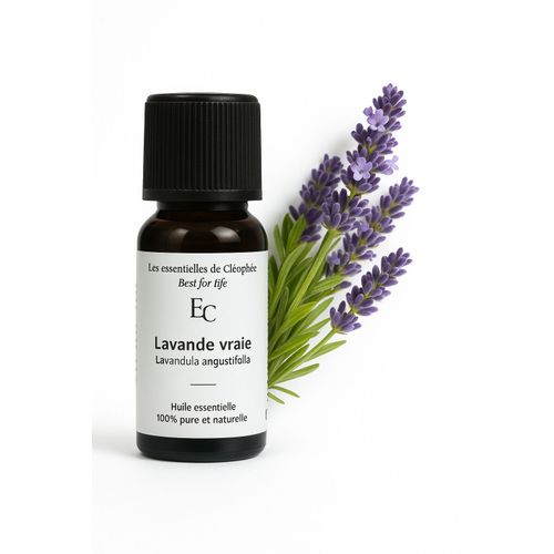 Huile Essentielle De Lavande Vraie Ou Fine - Lavandula Angustifolia - 15 Ml - Bouchon Avec Compte Gouttes Et Sécurité Enfants 