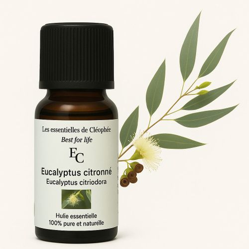 Huile Essentielle D'Eucalyptus Citronné - Eucalyptus Citriodora - 30 Ml - Bouchon Avec Compte Gouttes Et Sécurité Enfants 