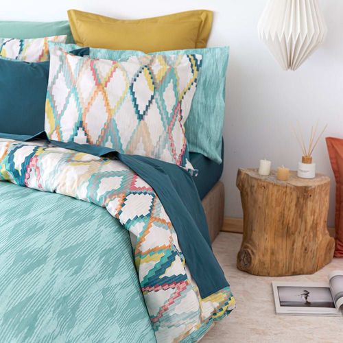 Housse De Couette Réversible En Coton 240x220 Cm Multicolore