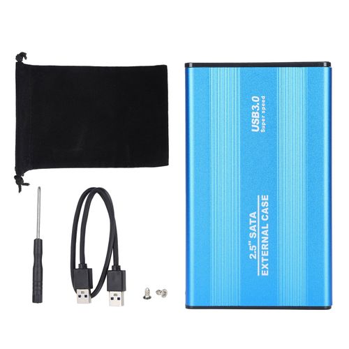 Boitier de disque dur SSD USB 3.0 Plug Play 3 To pour ordinateurs portables/stockage de donnees externe OS X, bleu