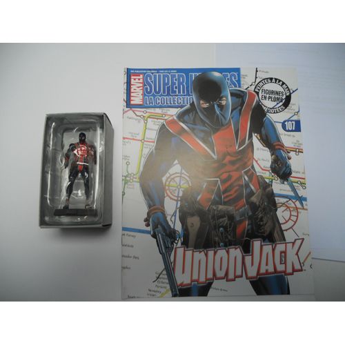 Figurine Marvel Eaglemoss En Plomb N°107 Union Jack Avec Boite + Fascicule