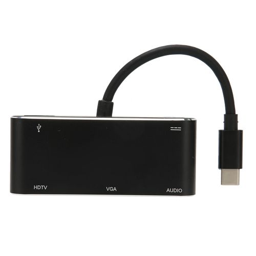 Hub USB C 5 en 1 multiport VGa USB PD, charge rapide 5 Gbit/s, petit hub portable de type C pour telephones, tablettes, ordinateurs portables
