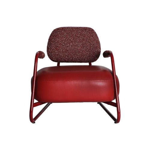 Fauteuil En Fer Rouge Mate 87x77x79 Cm
