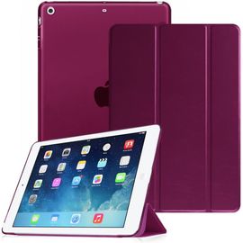 Coque Pour Ipad Air 2 2014 / Ipad Air 2013 9.7 Pouces - Etui De Protection Mince Et Léger Housse Arrière Semi-Transparent Avec Fonction Sommeil/Réveil Automatique, Violet.[F3752]