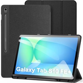 Coque Pour Samsung Galaxy Tab S10 Fe Plus 13,1"" Avec Porte-Stylet, Étui Housse De Protection Antichoc Avec Fonction De Veille/Réveil Auto, Noir