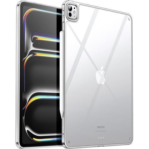 LORANKA-Coque Clair pour iPad Pro 13 Pouces M5/M4 (2025/2024), Tablette Étui Housse Arrière Transparente Fine Antichoc avec Dos en PC Dur et Bumper en TPU Souple