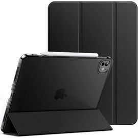 Coque Pour Ipad Pro 13 Pouces M4 (2024), Étui Housse Arrière Rigide À Support Fine Intelligente Avec Veille/Réveil Automatique (Noir)