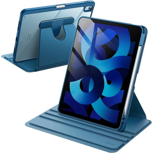 Coque Rotative Pour Ipad Air 11 Pouces M3/M2 (2025/2024), Ipad Air 5/4 (2022/2020 5ème/4ème 10,9 Pouces) Avec Porte Pencil, Étui Housse De Protection Rotation À 360 Degrés Support (Noir)