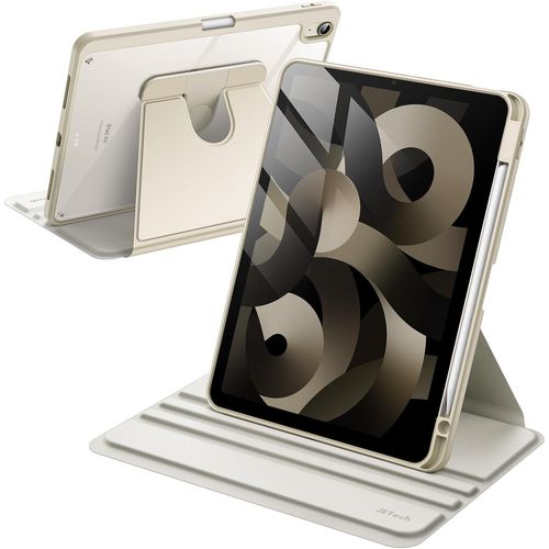 Coque Rotative Pour Ipad Air 11 Pouces M3/M2 (2025/2024), Ipad Air 5/4 (2022/2020 5ème/4ème 10,9 Pouces) Avec Porte Pencil, Étui Housse De Protection Rotation À 360 Degrés Support (Noir)