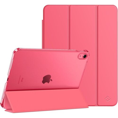 Coque pour iPad (A16) 11 Pouces 11¿¿me G¿¿n¿¿ration 2025, iPad 10¿¿me G¿¿n¿¿ration 10.9 Pouces 2022 - Coque Arri¿¿re Rigide Transparente Givr¿¿e, Housse Fine L¿¿g¿¿re Etui Pliable, Rose