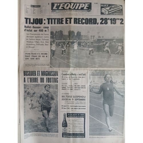 L'Equipe N°7858 Du 25 Juillet 1971