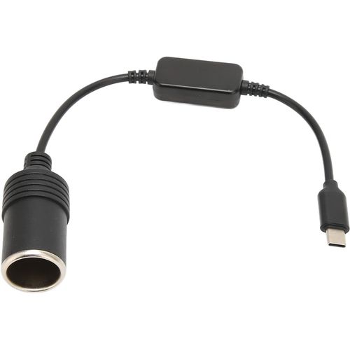 Kalanka-5v Usb C Mâle Vers 12v Voiture Allume-Cigare Femelle Convertisseur D'adaptateur D'alimentation, Adaptateur Usb Vers 12v Dc Pour Enregistreur De Conduite De Voiture Chargeur De Voiture Électro