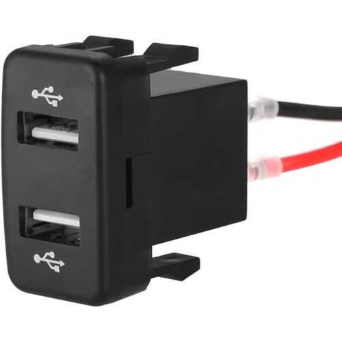 Hamiltion-Chargeur De Voiture Double Port Usb, 12 V Double Port Usb Chargeur De Voiture 2 Ports Adaptateur Prise Chargeur Pour Toyota