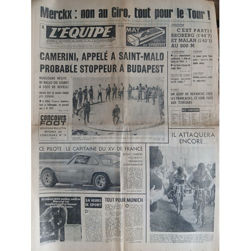 L'Equipe N°7779 Du 21 Avril 1971