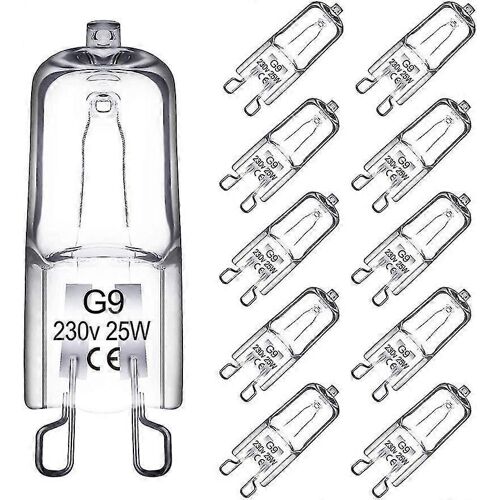 Paquet De 10 Ampoules Halogènes G9,Ampoule G9 25w 230v,Dimmable,Lampe Halogène G9,43mm