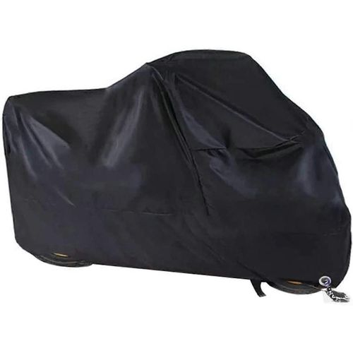 Housse De Moto,Bâche De Moto Imperméable À L'hiver En Tissu Oxford Extérieur 190t Avec Verrouillage