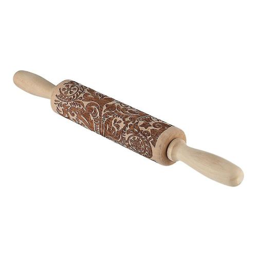 Rouleau À Pâtisserie En Bois Gaufrage Noël Pâtisserie Biscuits Biscuit Fondant Outil